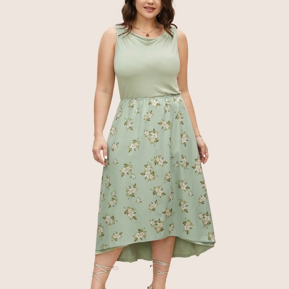 BloomChic Everywhere Dress - Floral Patchwork Sleeveless Dress us14-16